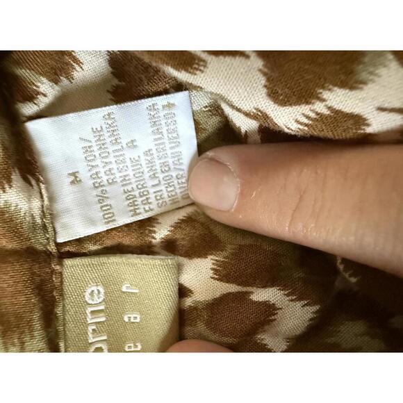 Liz Claiborne Lizwear Leopard Button-Up Shirt M - Picture 5 of 6